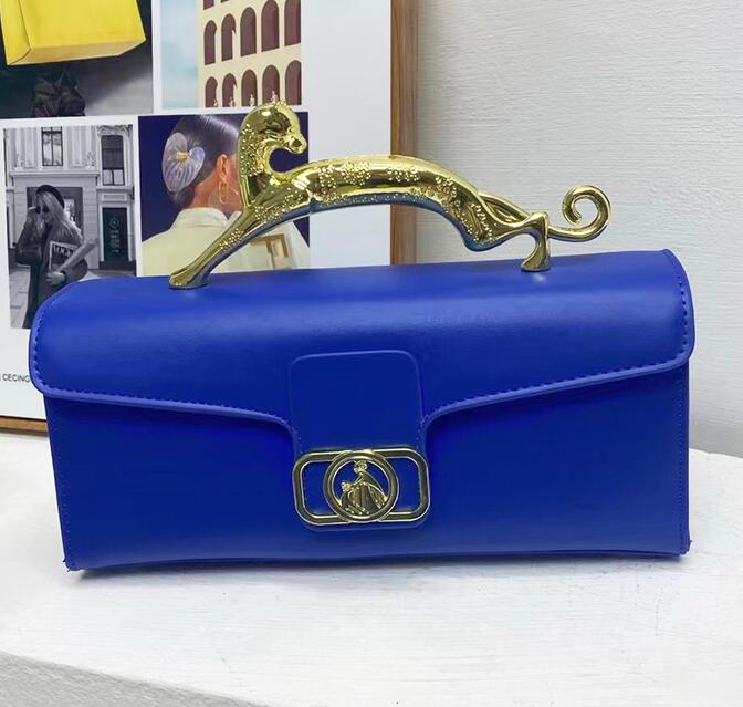 Cuteworld.ca accessories Blue royal Fashion buckle box style handbag