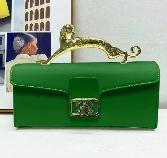 Cuteworld.ca accessories Green Fashion buckle box style handbag