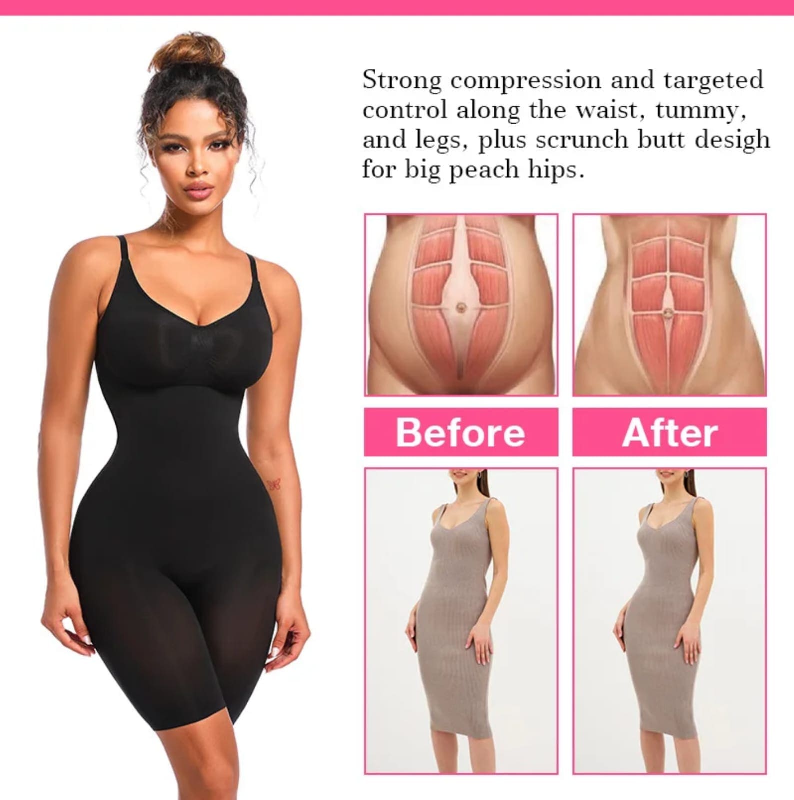 Cuteworld.ca Seamless compression body shaper