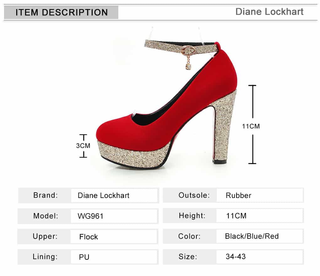 Cuteworld.ca Shoe Glitter platform heel shoe