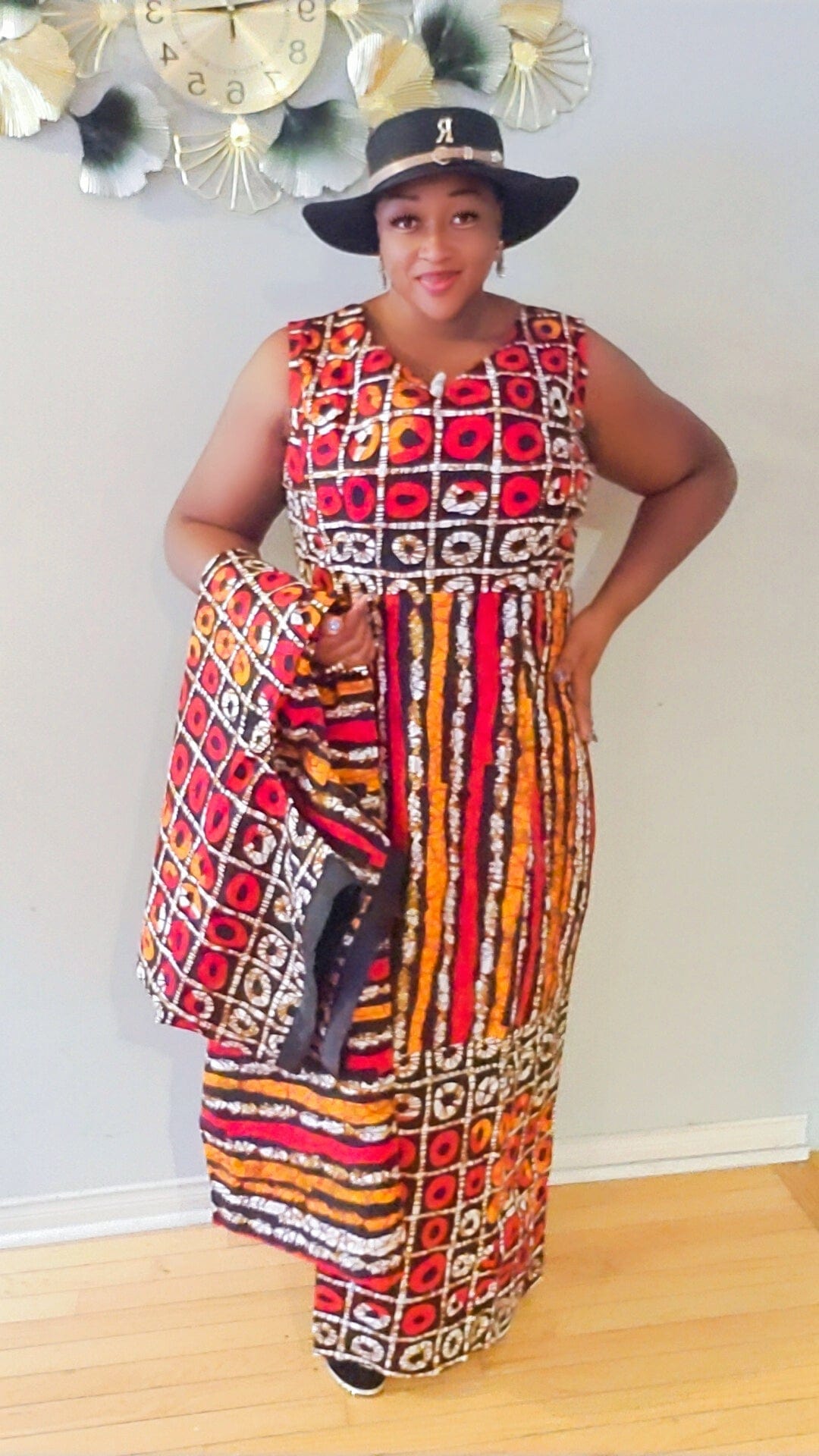 cuteworld Clothing 3XL Afrocentric Brown Dress