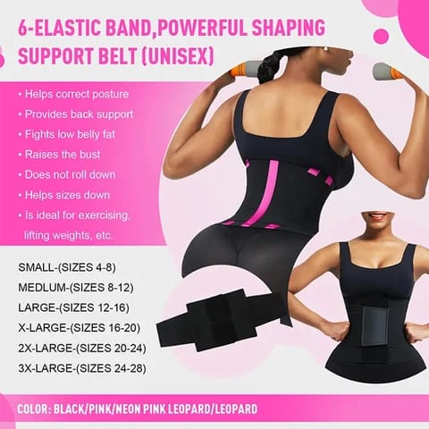 size chart for sculpt shapewear