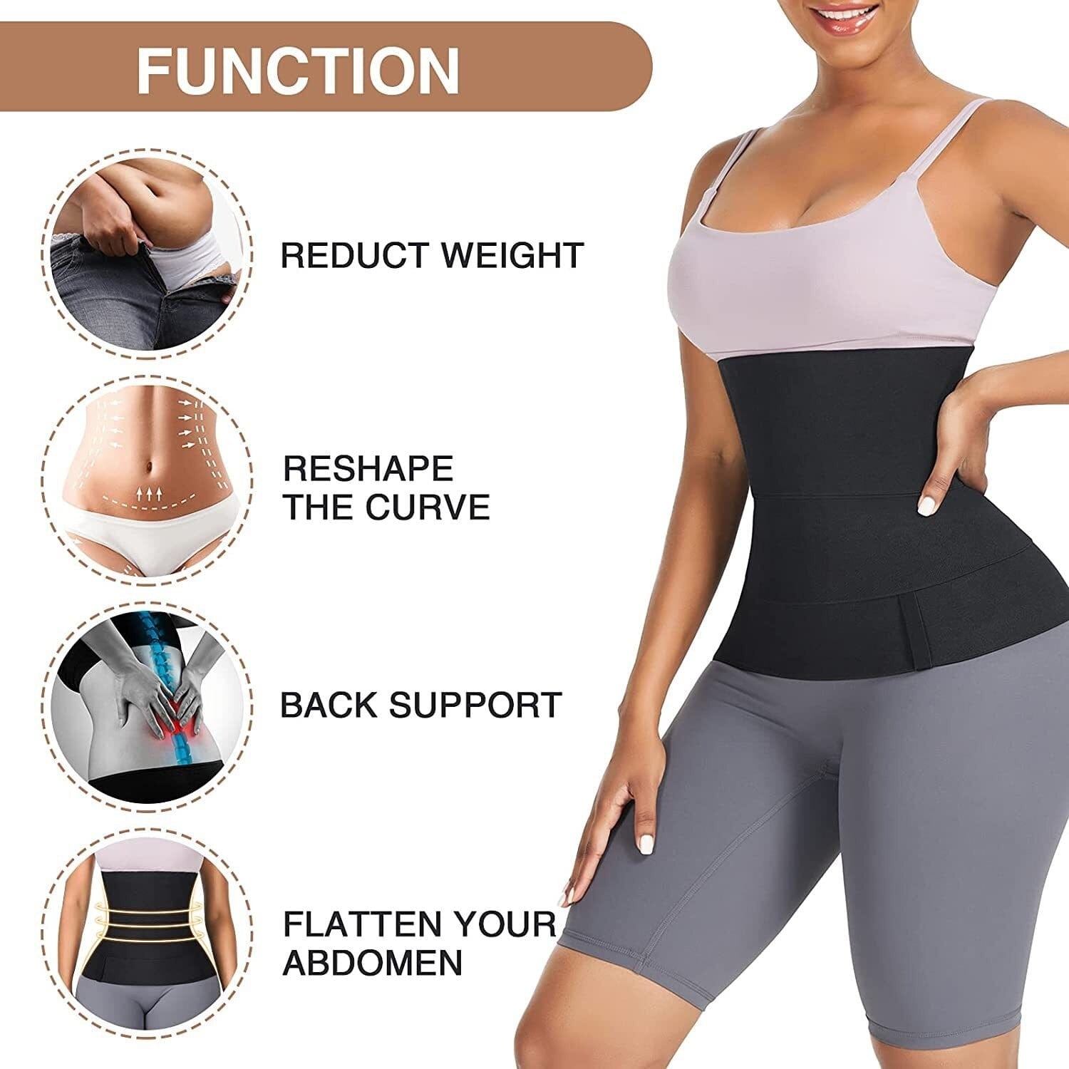Cuteworld.ca 400 cm / 4 cm BELLY WRAP SHAPEWEAR