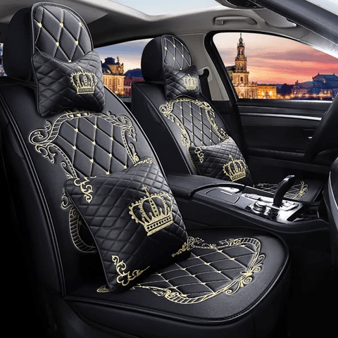 Cuteworld.ca Goldblack Luxury five seater car seat.Cover