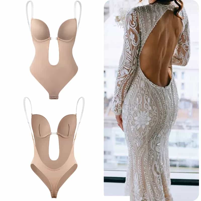 Cuteworld.ca Plunge Backless Body Shaper