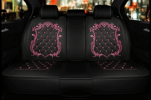 Cuteworld.ca Red black Luxury five seater car seat.Cover